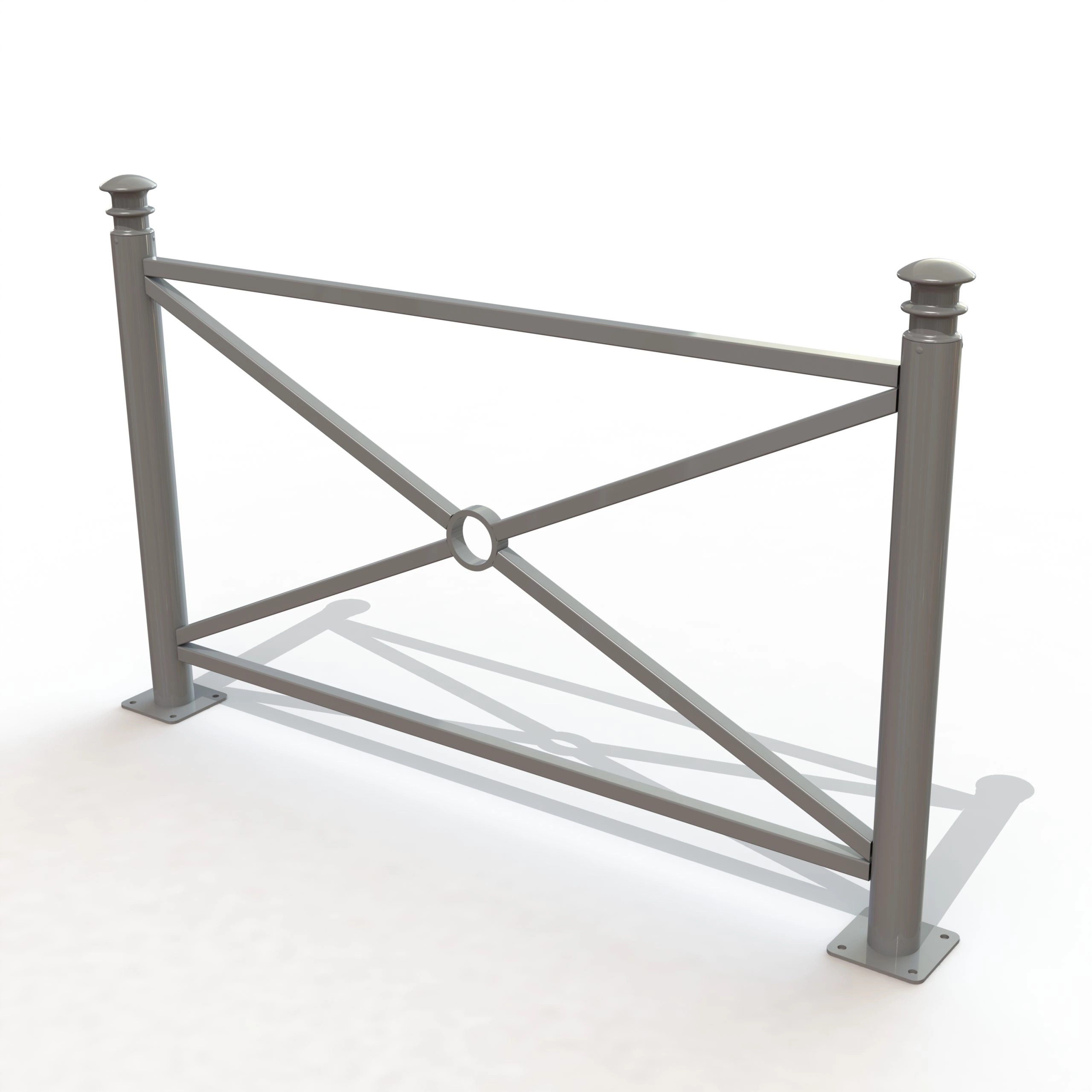 BARRIERE HARMONIE LG 1,57 M TETE ELEGANCE /PLATINE [PEINT]