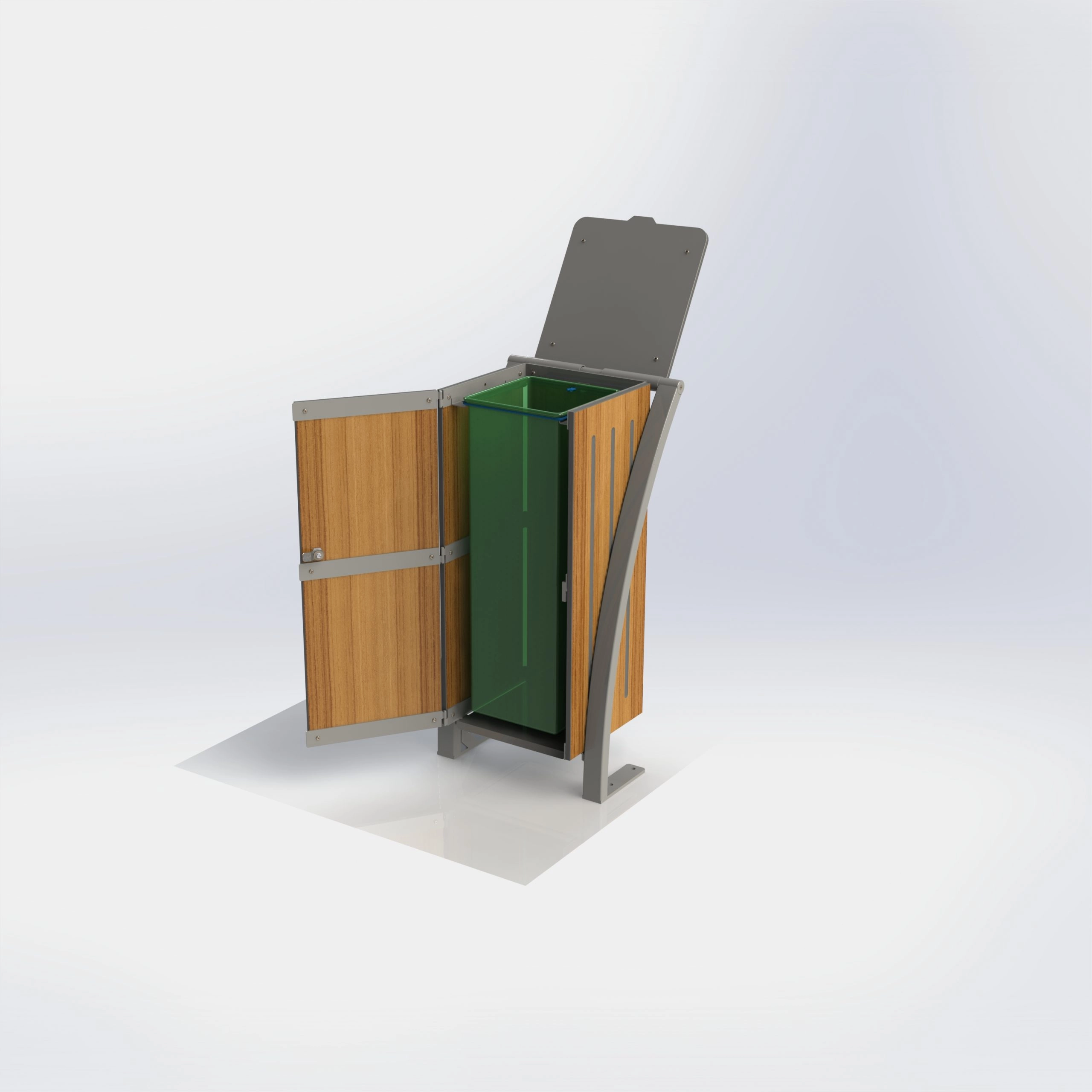 CORBEILLE AVIGNON PORTE FRONTALE PEINT + TECK