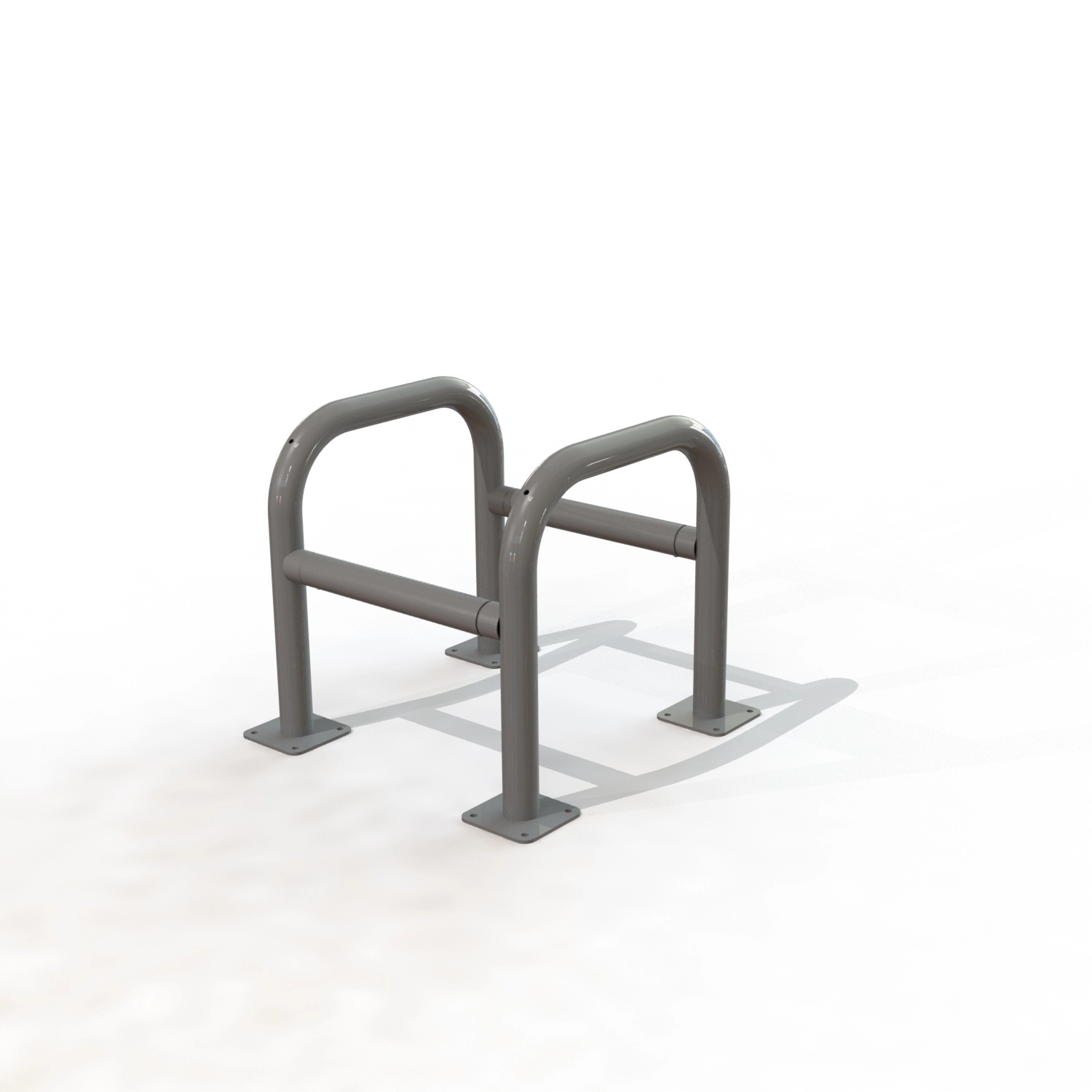ETRIER MODULABLE Ø60 LG 600 MM SUR PLATINES [PEINT]