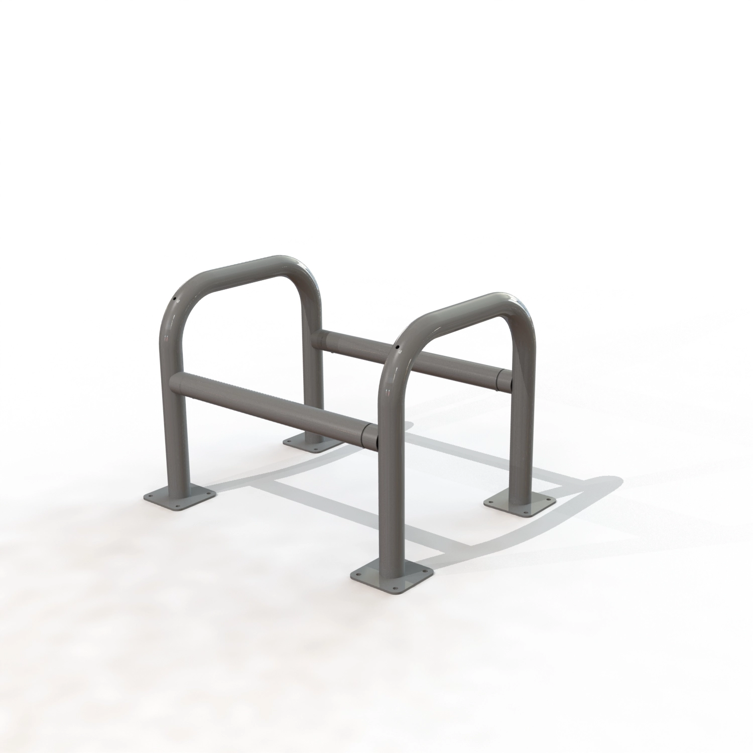 ETRIER MODULABLE Ø60 LG 800 MM SUR PLATINES [PEINT]