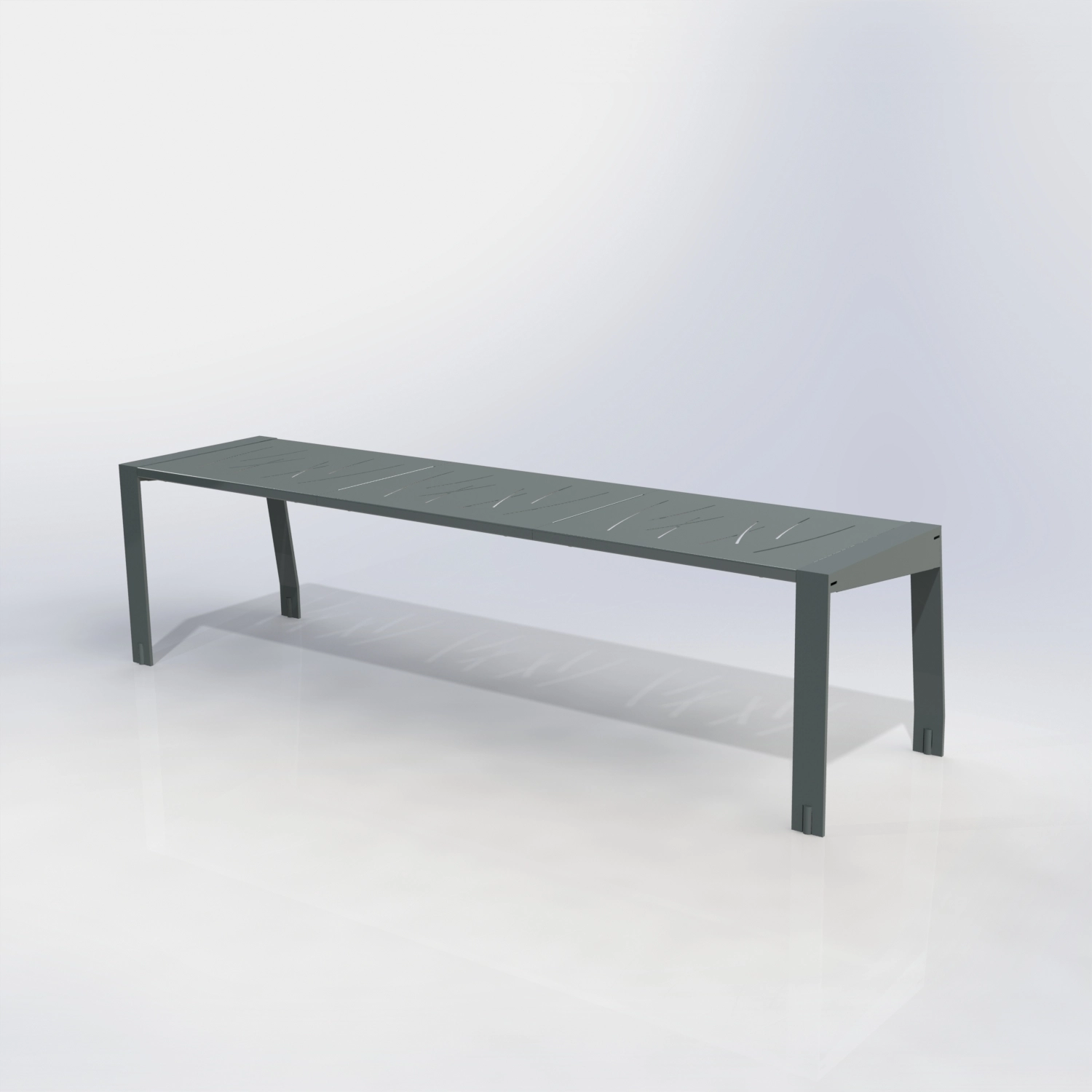 BANQUETTE GAMME SQUARE PEINT METAL