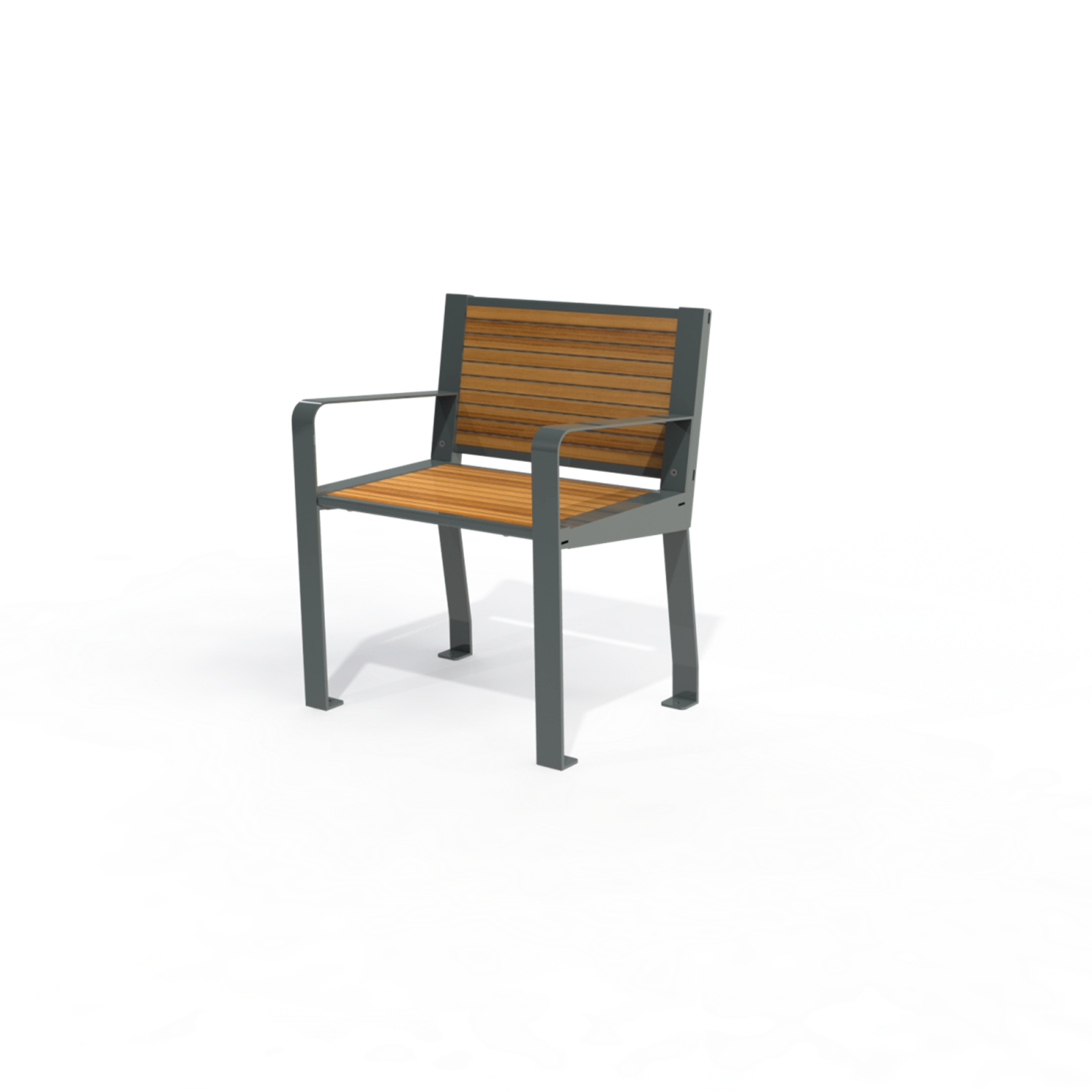 FAUTEUIL GAMME SQUARE PEINT + TECK