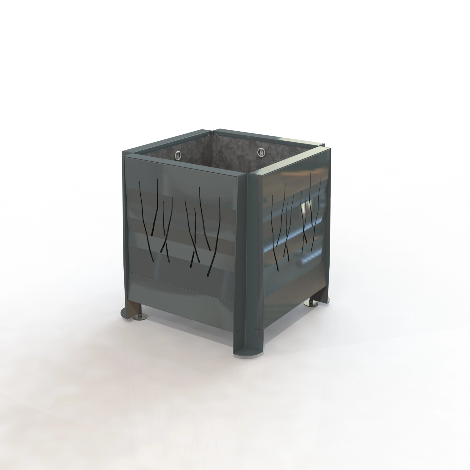 JARDINIERE 850 x 850 GAMME SQUARE PEINT METAL