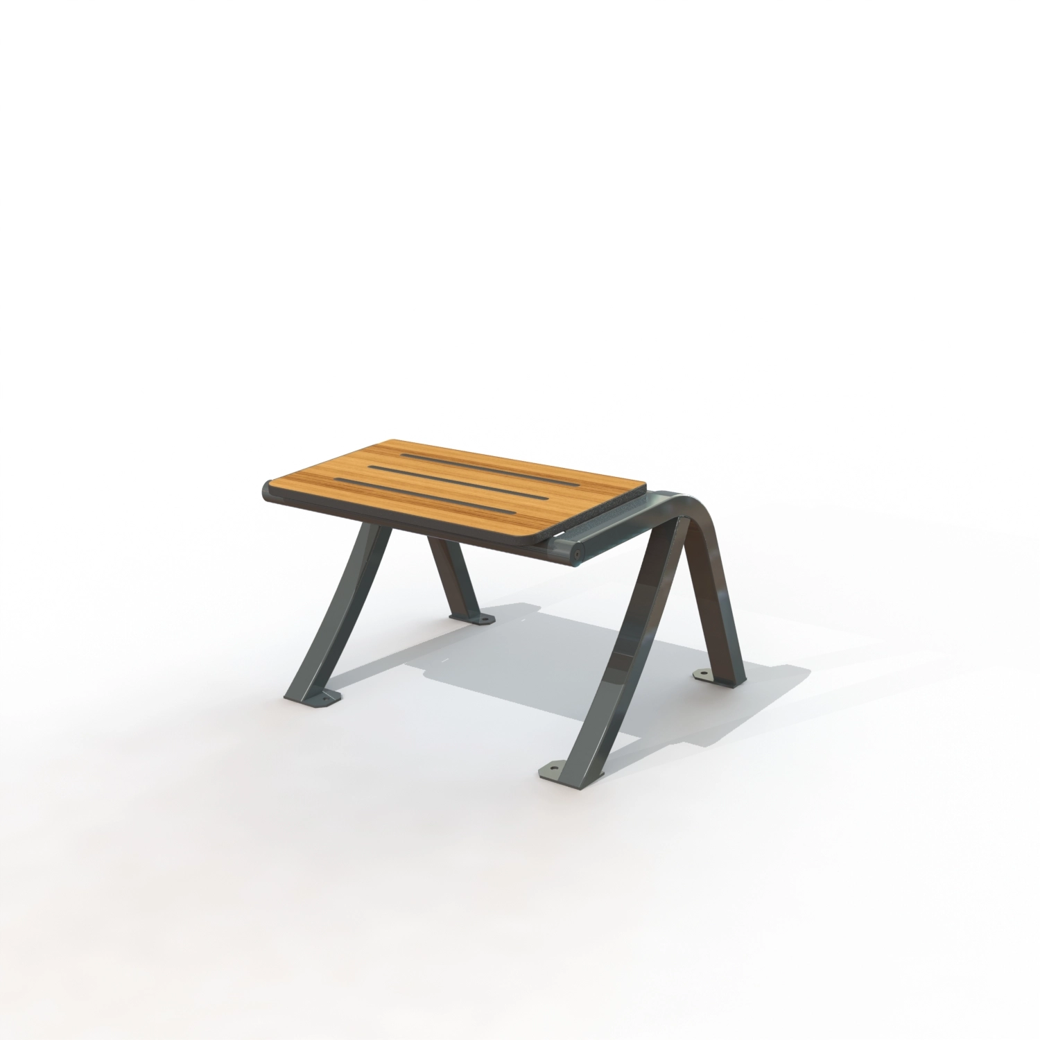 TABOURET BERGERAC GAMME HORIZON PEINT + PANNEAU TECK