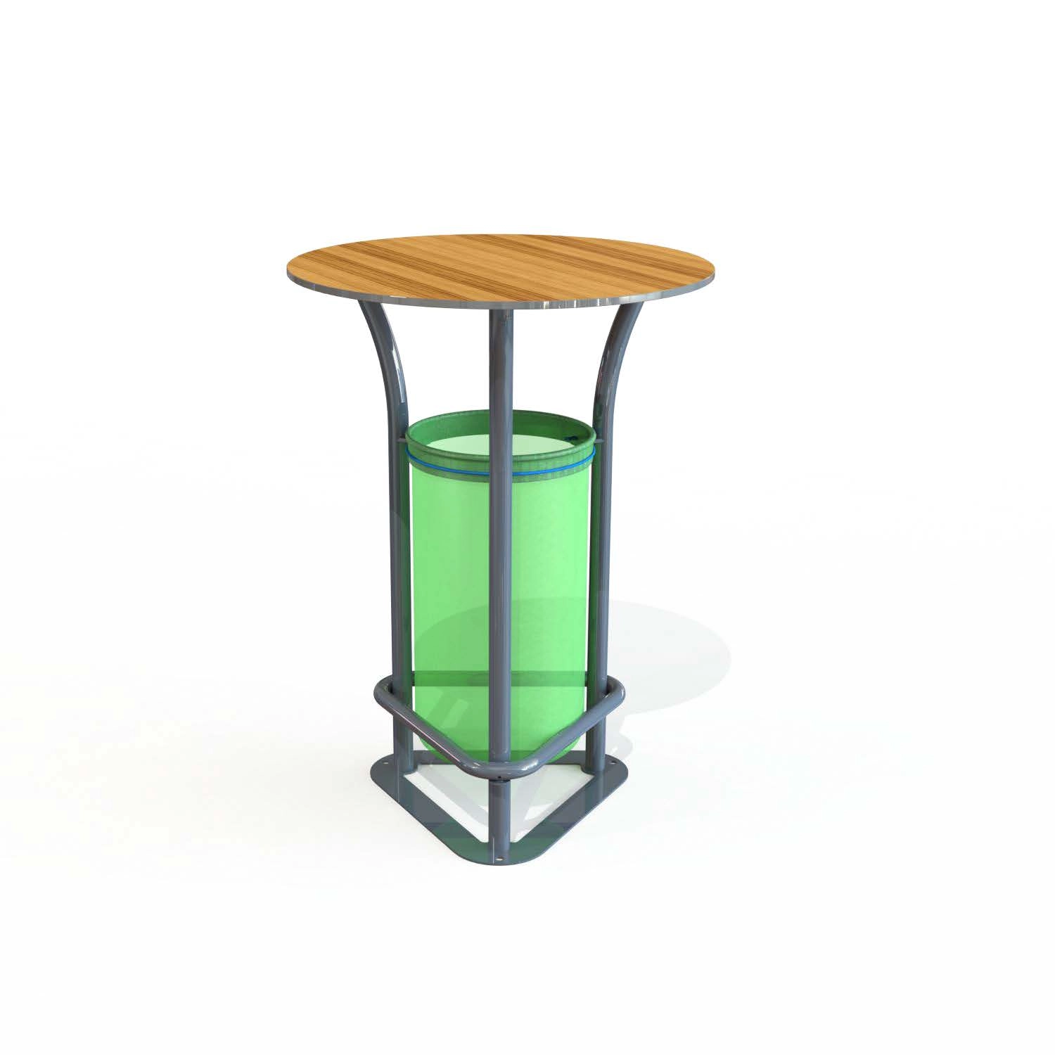 TABLE PAUSE BASIQUE PEINT + TECK