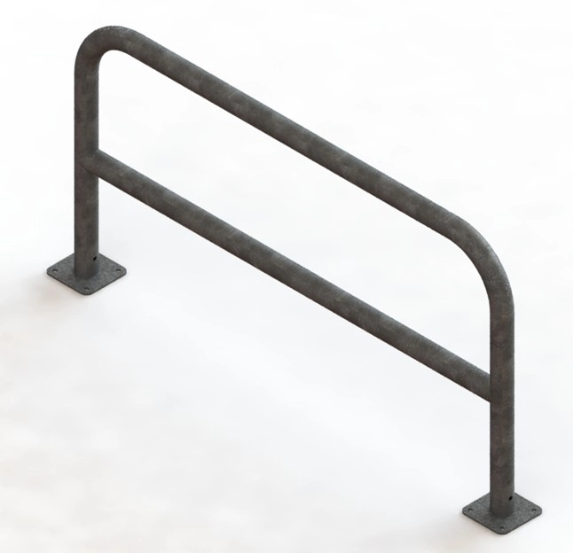 ARCEAU RENFORCE Ø60 LG 1.50M SUR PLATINES [GALVA]