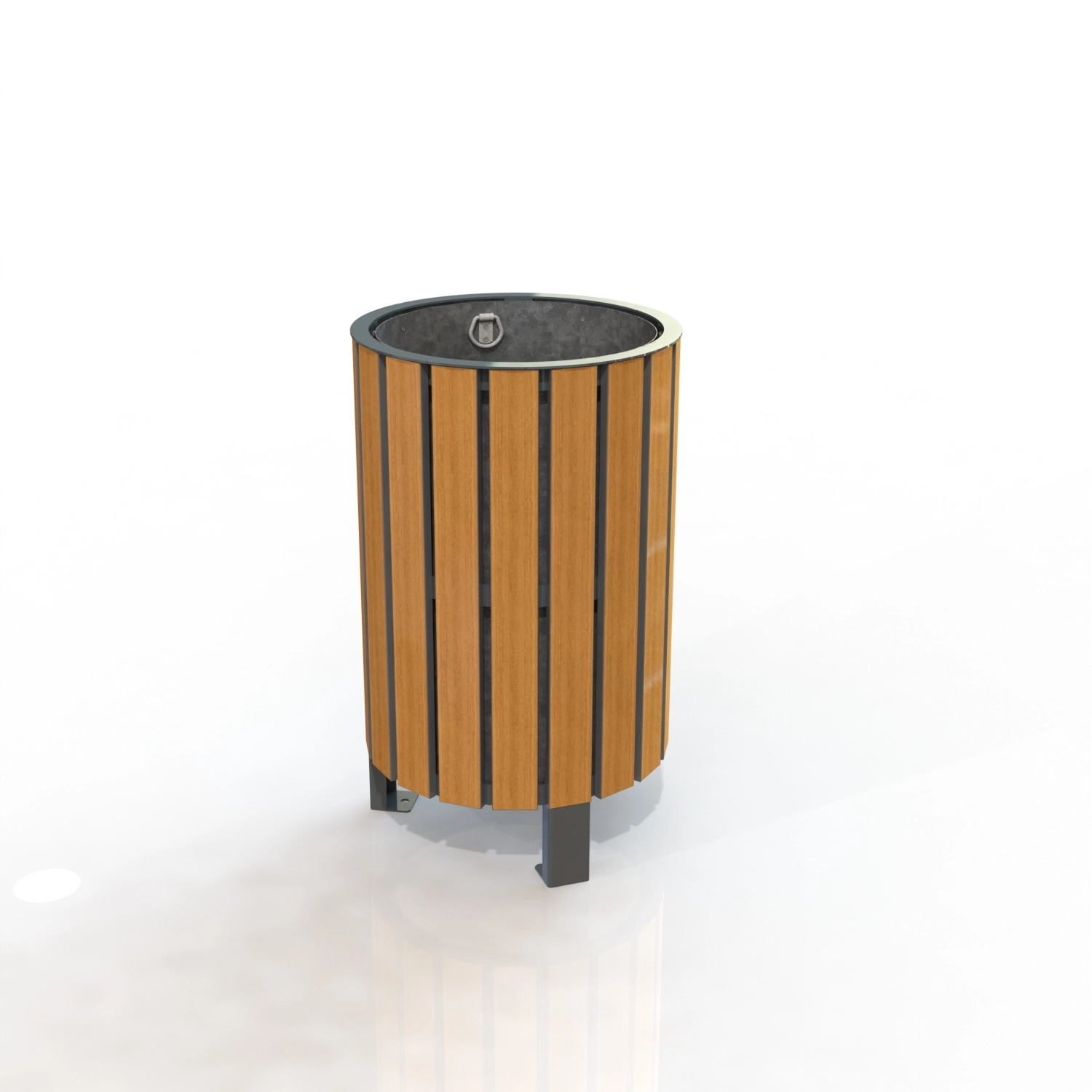 CORBEILLE OPTIMUM 60L PEINT + TECK