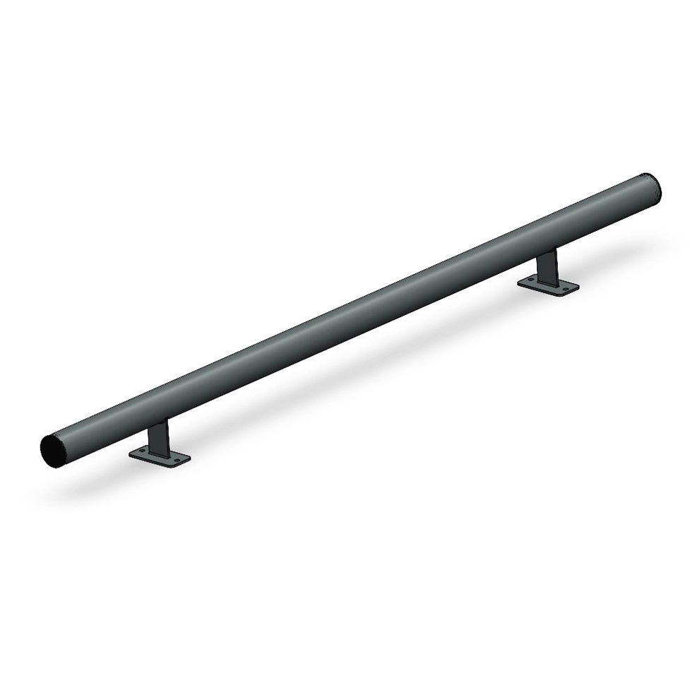 BUTEE DE PARKING LG 2.00 M + BOUCHONS PLASTIQUES [PEINT]